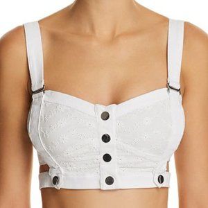 NEW FOR LOVE & LEMONS DAISY EYELET BUSTIER TOP XS